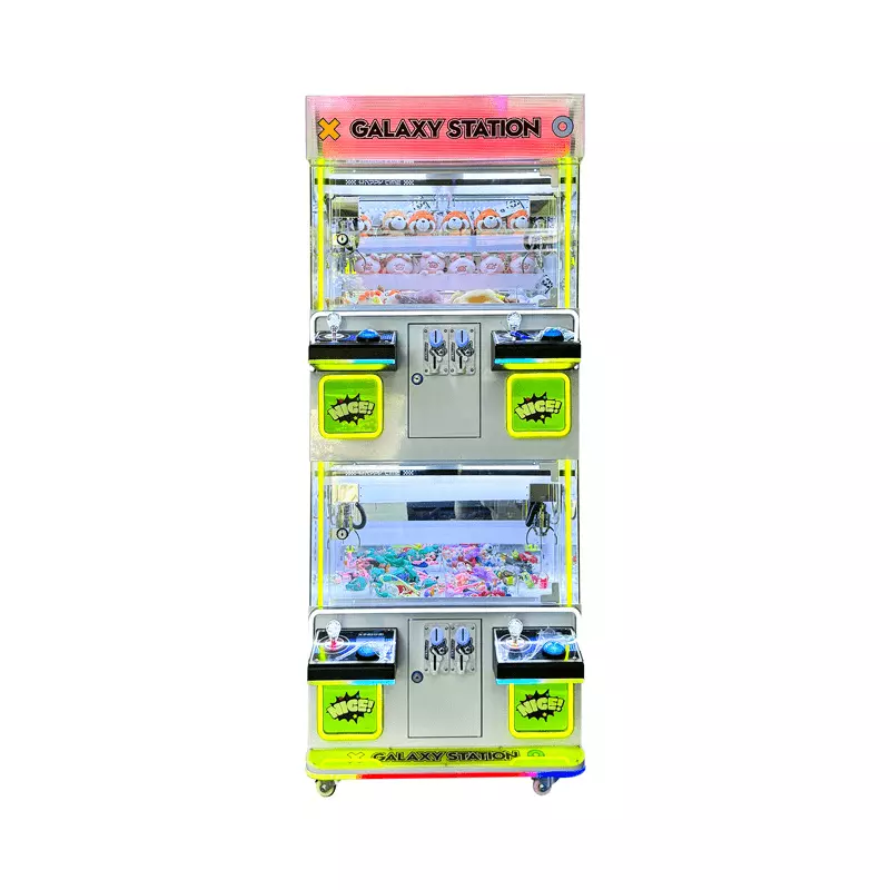 Galaxy Station 4-Player Premium Arcade Claw Machine – Commercial-Grade Game for Plush Toys, Blind Boxes & Premium Gifts (Coin & QR Code Payment)