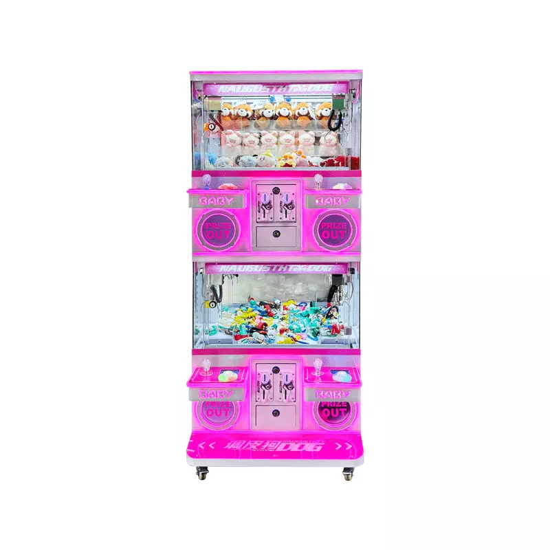 4-Player Premium Claw Machine: Cross-Border Commercial (Coin/QR) for Dolls, Blind Boxes, Keychains
