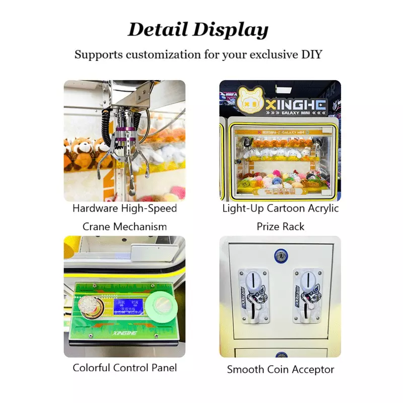 Title: 2-Player Premium Claw Machine for 3-5" Items (Dolls, Keychains, Blind Boxes) - Image 3