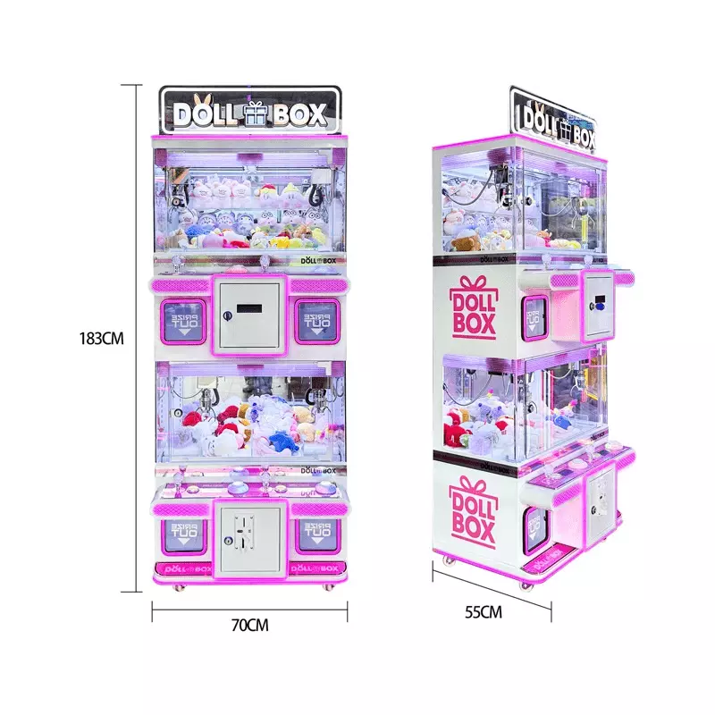Japan & Korea Custom 4-Player Premium Claw Machine - Commercial Coin-Operated Gift Machine for Keychains, Small Plush Toys, Cards & Accessories - Image 3