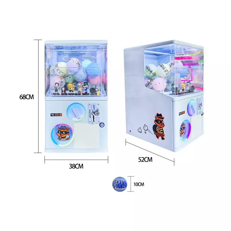 Single-Player Capsule Vending Machine — Stackable, Compact, Coin & QR Payment Model for Commercial Use - Image 3