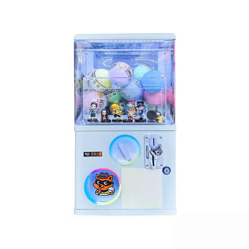 Single-Player Capsule Vending Machine — Stackable, Compact, Coin & QR Payment Model for Commercial Use