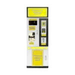 Arcade Token Exchange Kiosk Front Interface: "Welcome to Exchange Money" Prompt, Currency Exchange Area & Coin Outlet